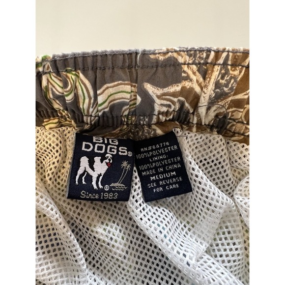 Big Dogs Lined Swim Shorts Men's Size Large Trunks Floral with Pockets - Picture 6 of 10